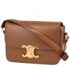 Borsa a tracolla Celine  Triomphe Teen in pelle marrone - 00pp thumbnail