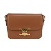 Borsa a tracolla Celine  Triomphe Teen in pelle marrone - 360 thumbnail