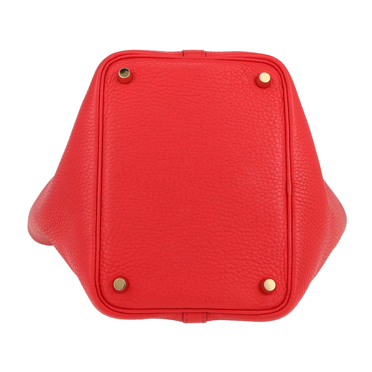 Sac à main Hermès  Picotin 18 cm en cuir togo Rouge de Coeur - Detail D1