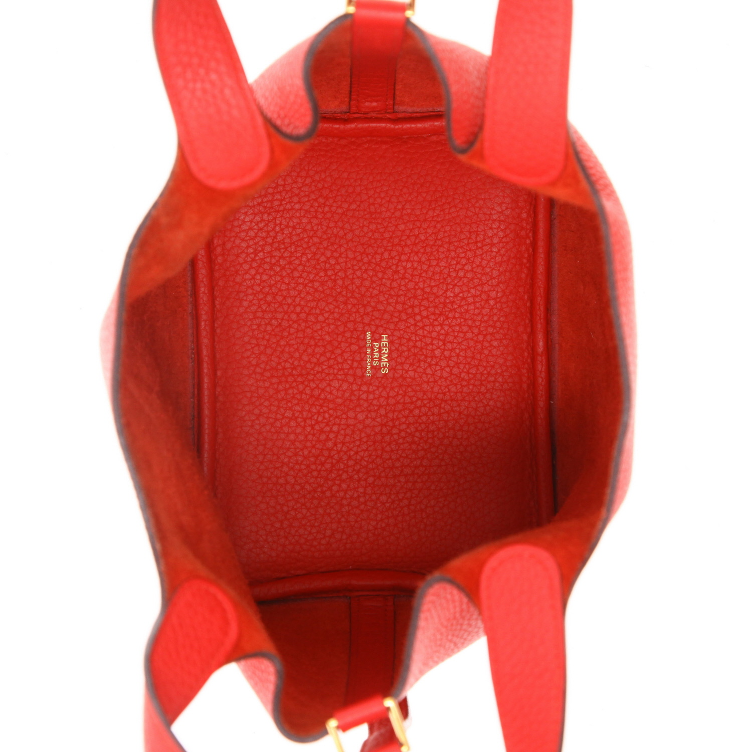 Sac à main Hermès  Picotin 18 cm en cuir togo Rouge de Coeur - Detail D3