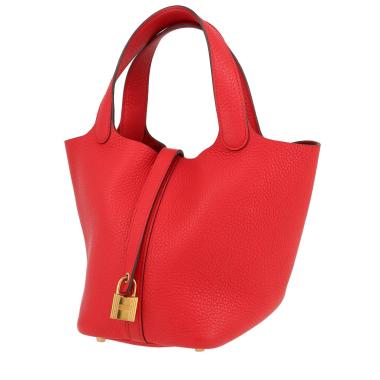 Borsa Hermès  Picotin 18 cm in pelle togo Rouge de Coeur
