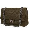 Chanel 2.55 handbag  in khaki quilted leather - 00pp thumbnail