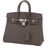 Bolso de mano Hermès  Birkin 25 cm en cuero togo gris estaño - 00pp thumbnail