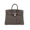 Bolso de mano Hermès  Birkin 25 cm en cuero togo gris estaño - 360 thumbnail