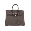 Borsa Hermès  Birkin 25 cm in pelle togo grigia stagna - 360 thumbnail
