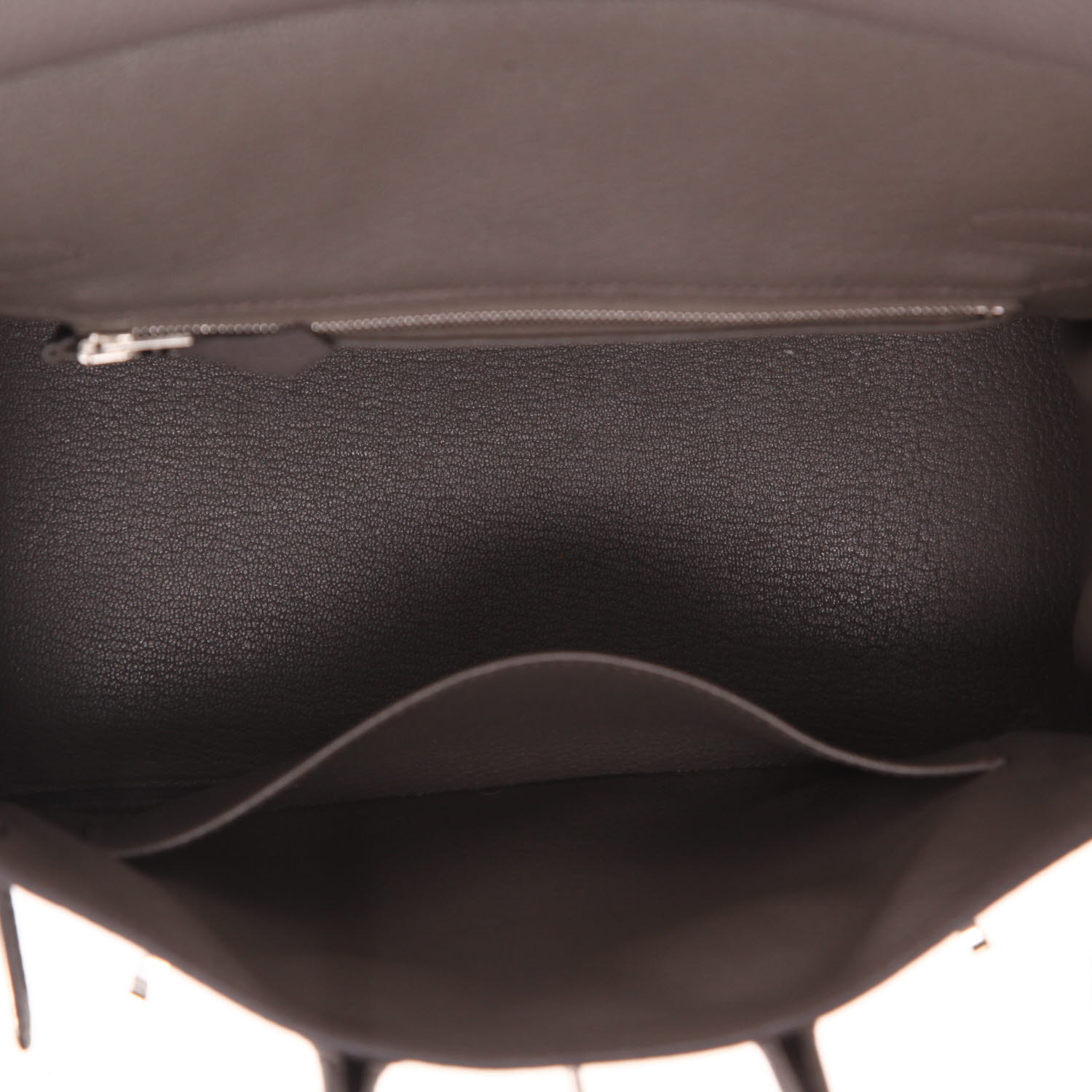 Sac à main Hermès  Birkin 25 cm en cuir togo gris étain - Detail D3