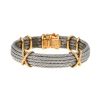 Bracciale  Fred  in oro giallo e acciaio - 360 thumbnail