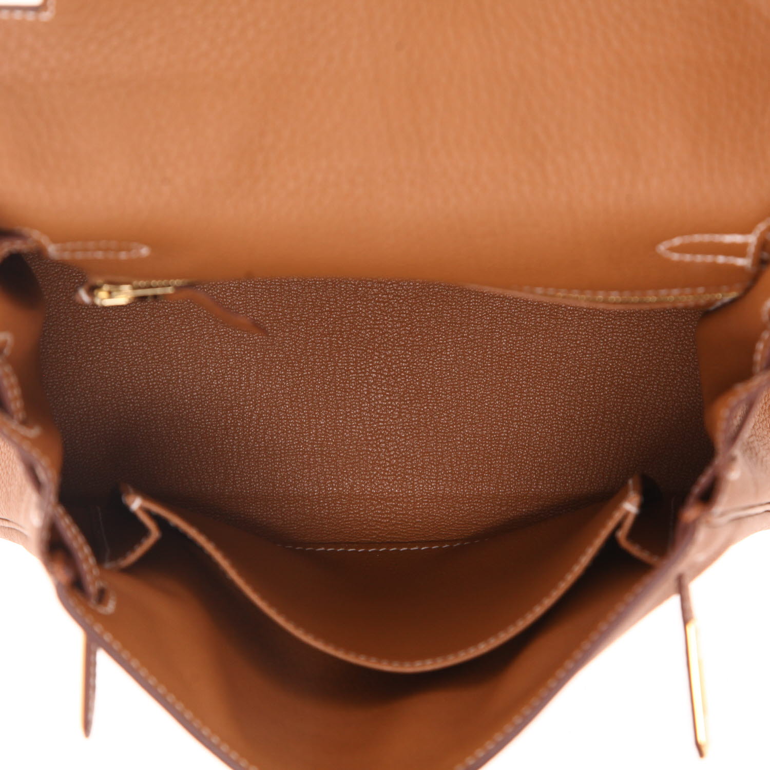 Borsa Hermès  Kelly 25 cm in pelle togo gold - Detail D3