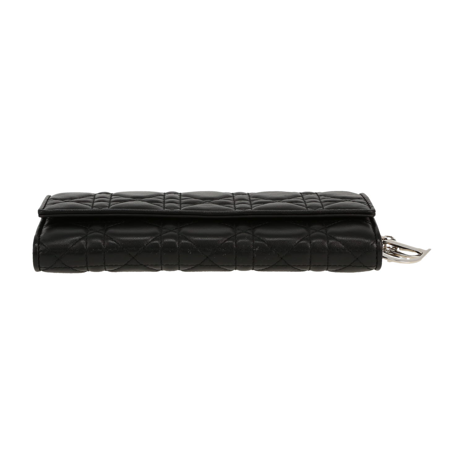 Sac à main Dior  Wallet on Chain en cuir cannage noir - Detail D1