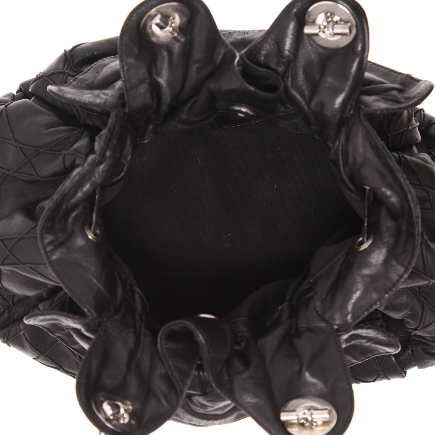 Bolso para llevar al hombro Dior  Le 30 en cuero cannage negro - Detail D3