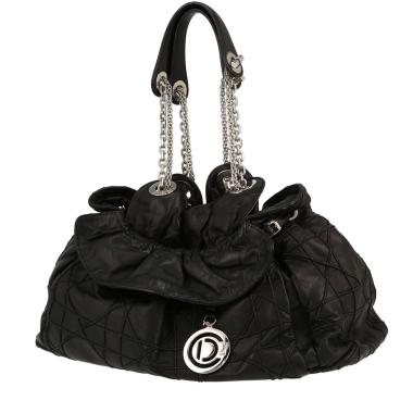 Borsa a spalla Dior  Le 30 in pelle cannage nera