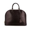 Bolso de mano Louis Vuitton  Alma en charol Monogram color berenjena - 360 thumbnail