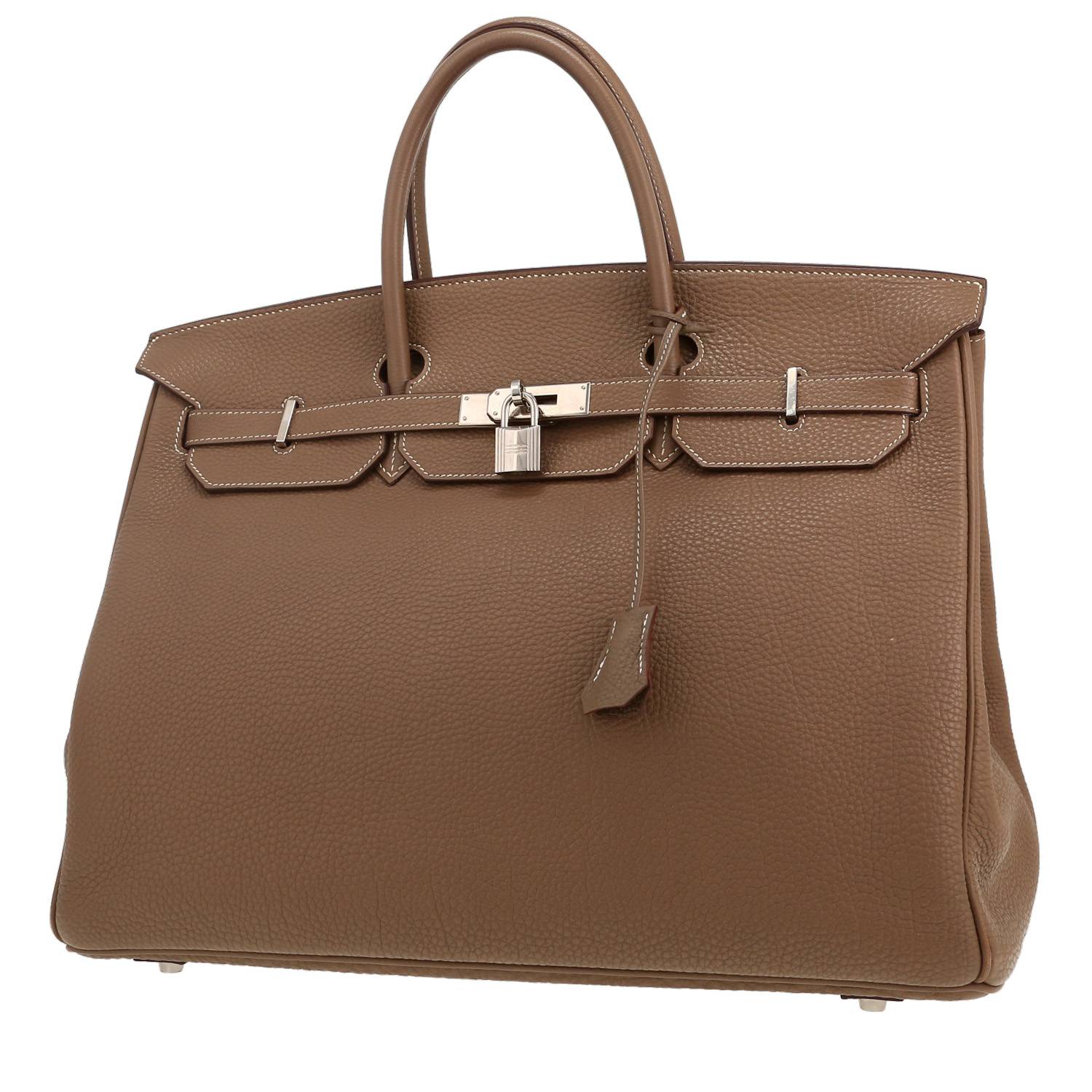 Sac à main Hermès  Birkin 40 cm en cuir togo étoupe