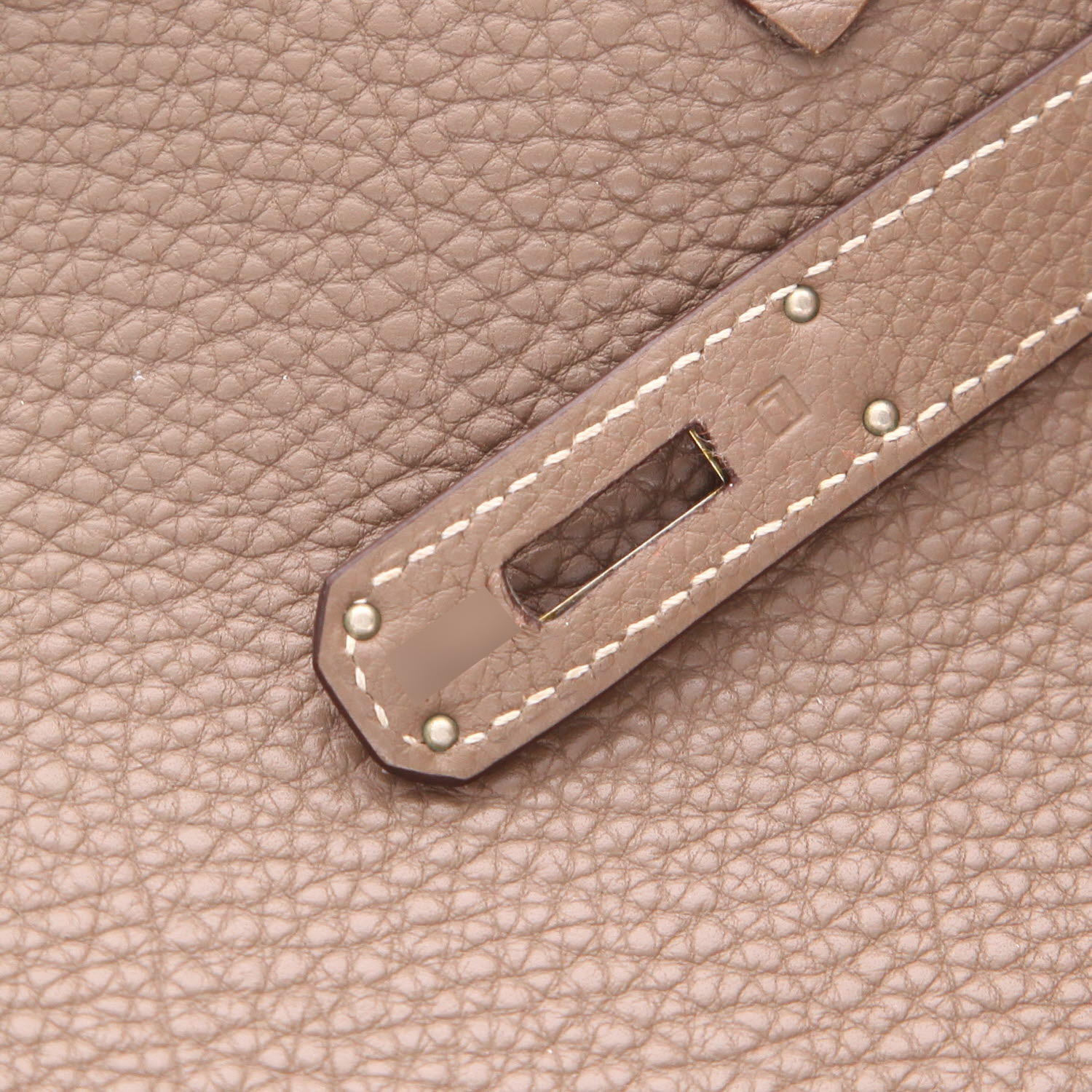 Hermès  Birkin 40 cm handbag  in etoupe togo leather - Detail D4