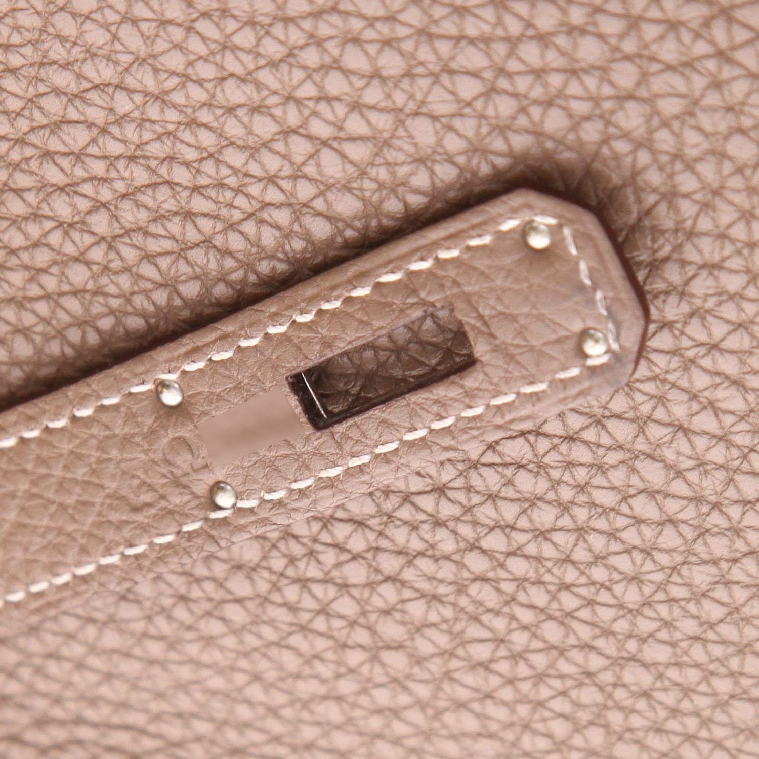 Borsa Hermès  Birkin 35 cm in pelle togo etoupe - Detail D4