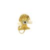 Spilla-ciondolo Van Cleef & Arpels Lion Ebouriffé modello piccolo in oro giallo, diamanti e smeraldo - 00pp thumbnail