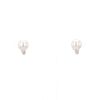 Paire de boucles d'oreilles Mikimoto Studs en or blanc, perles de culture et diamants - 360 thumbnail