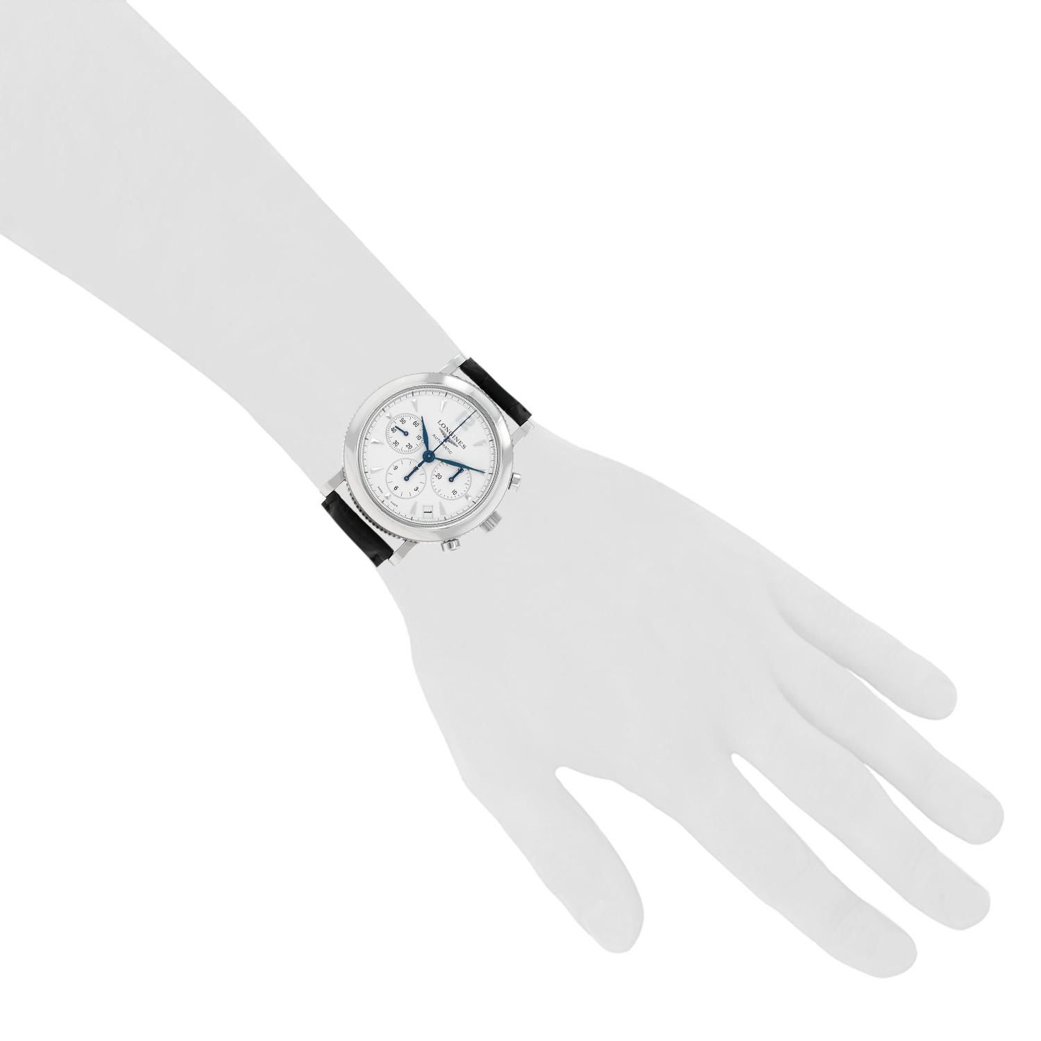 Longines Clous De Paris  in stainless steel Ref: Longines - L2.704.4  Circa 2010 - Detail D1