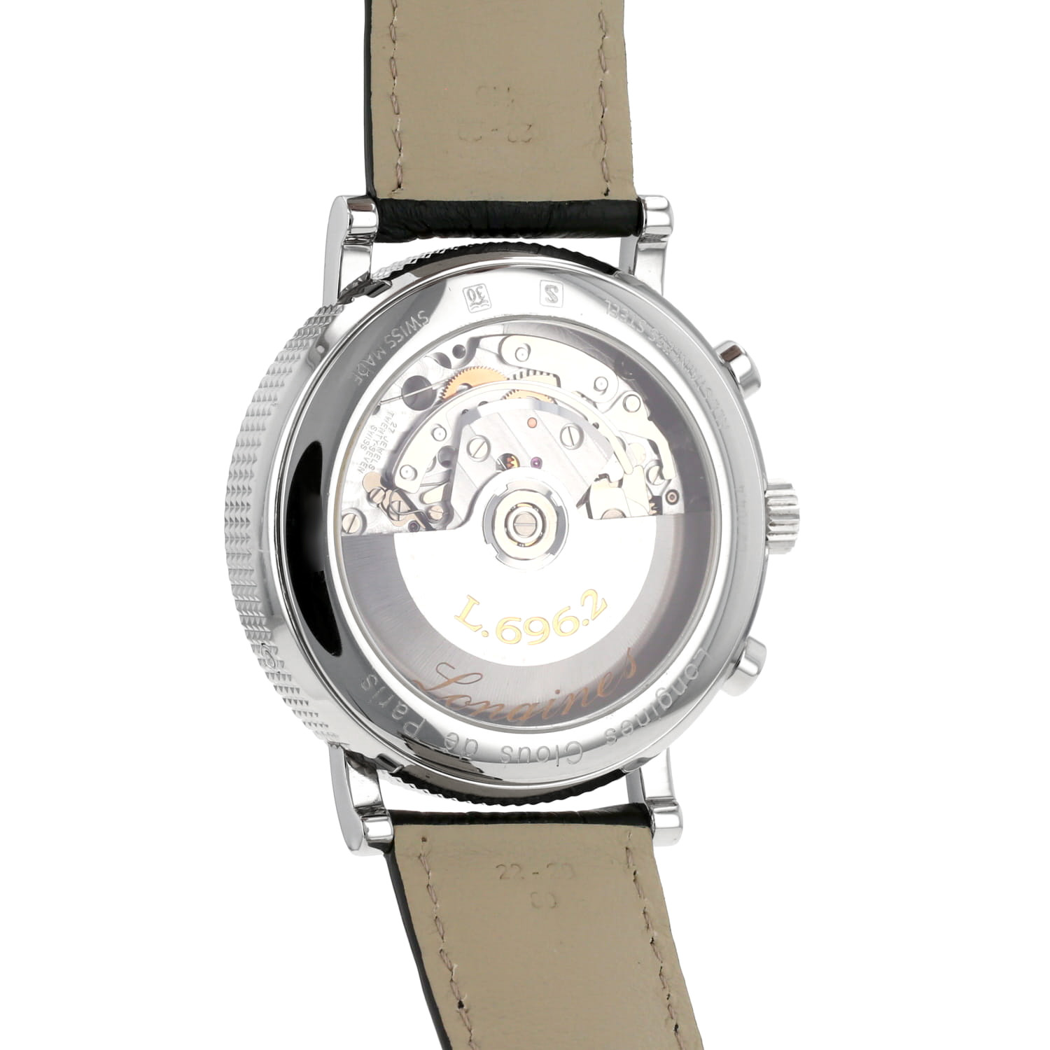 Longines Clous De Paris  in stainless steel Ref: Longines - L2.704.4  Circa 2010 - Detail D3