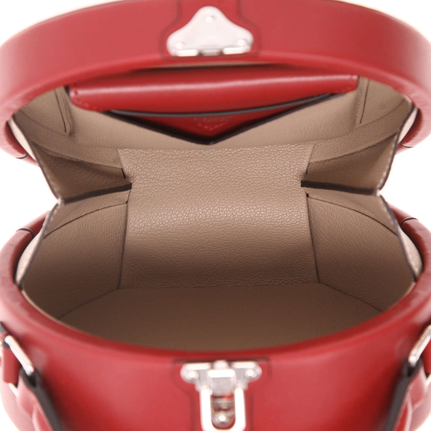 Sac à main Moynat   en cuir rouge - Detail D3