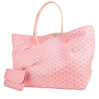 Shopping bag Goyard  Saint-Louis modello grande  in tela Goyardine rosa e pelle rosa