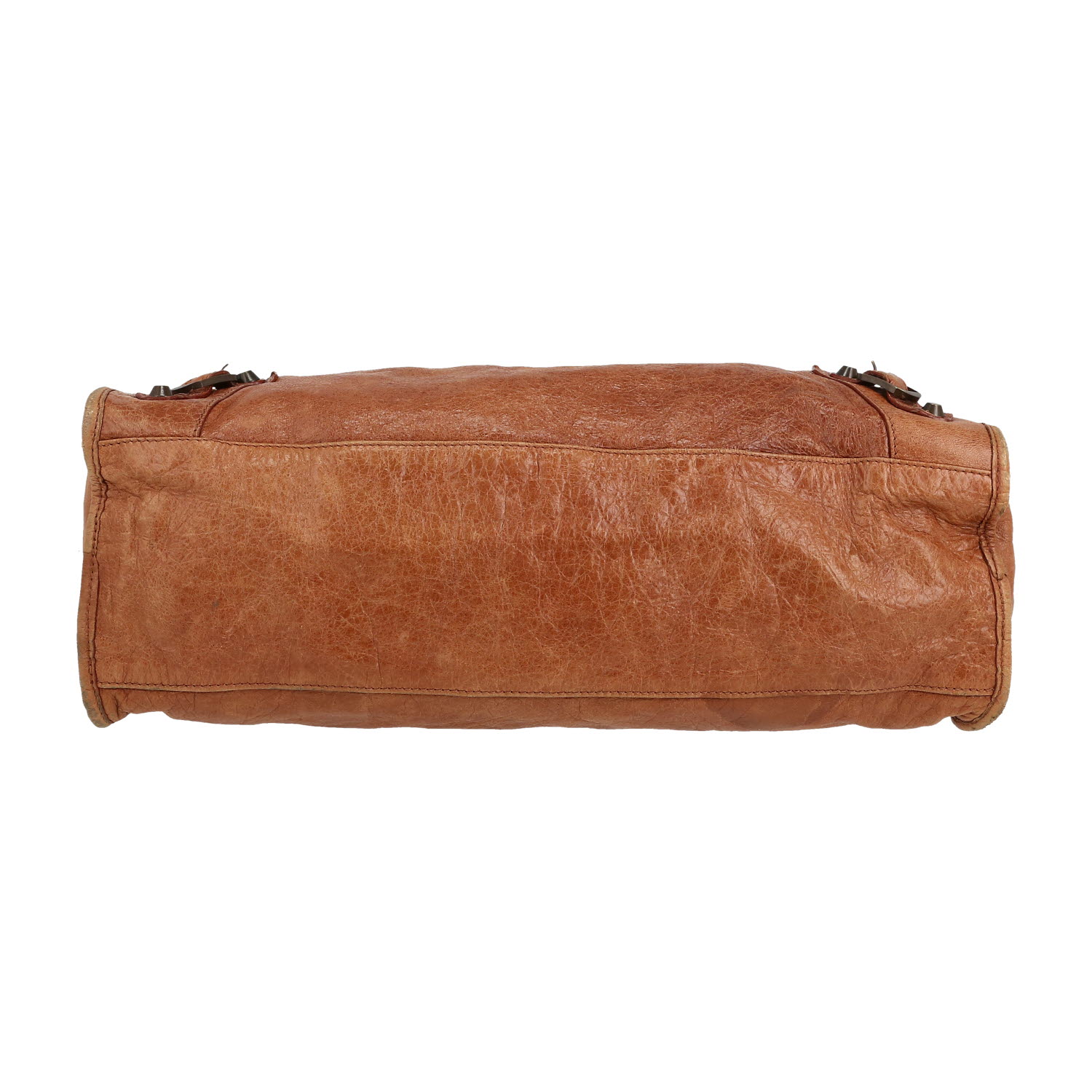 Borsa Balenciaga  City in pelle invecchiata marrone - Detail D1