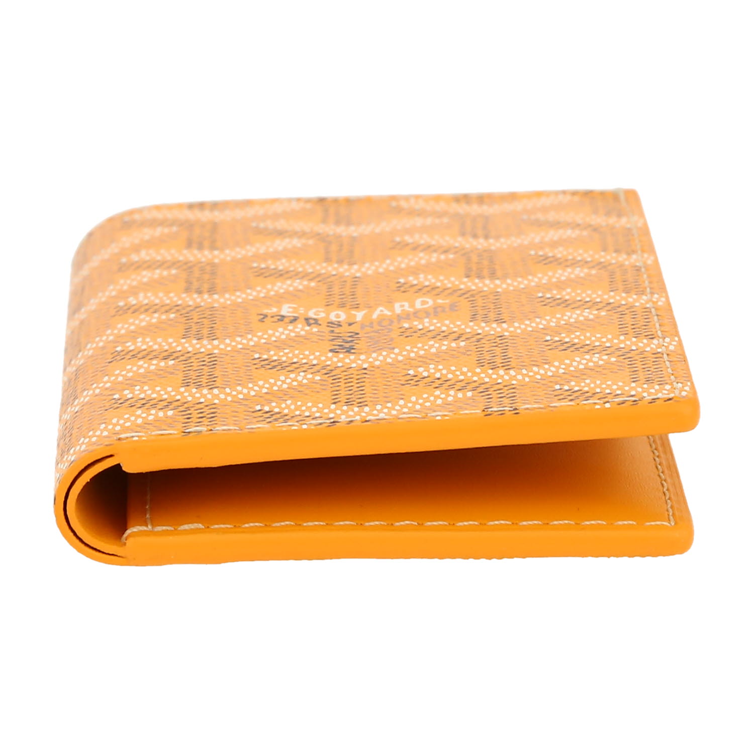 Portacarte  Goyard   in tela Goyardine e pelle gialla - Detail D1