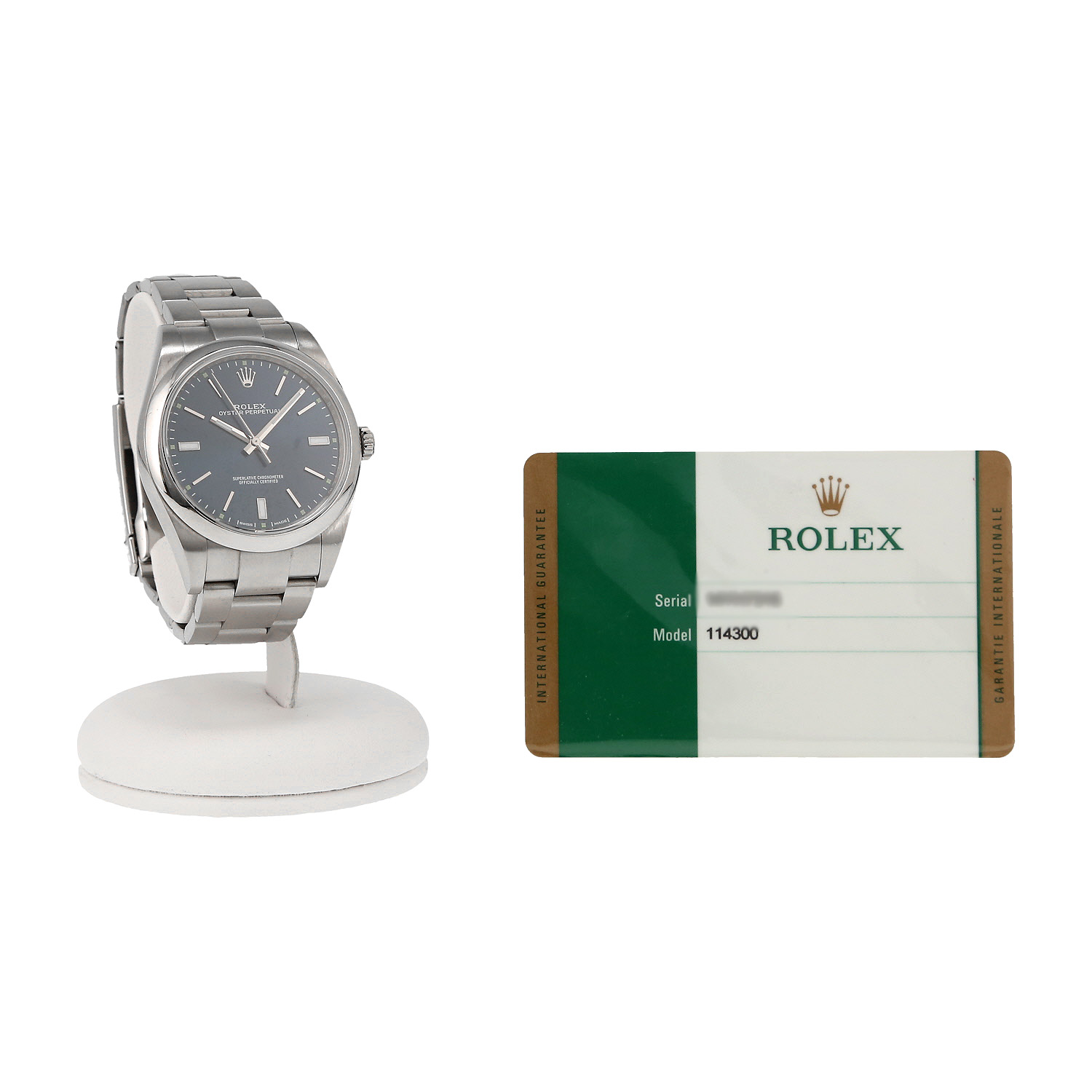 Rolex Oyster Perpetual  in stainless steel Ref: Rolex - 114300  Circa 2017 - Detail D2