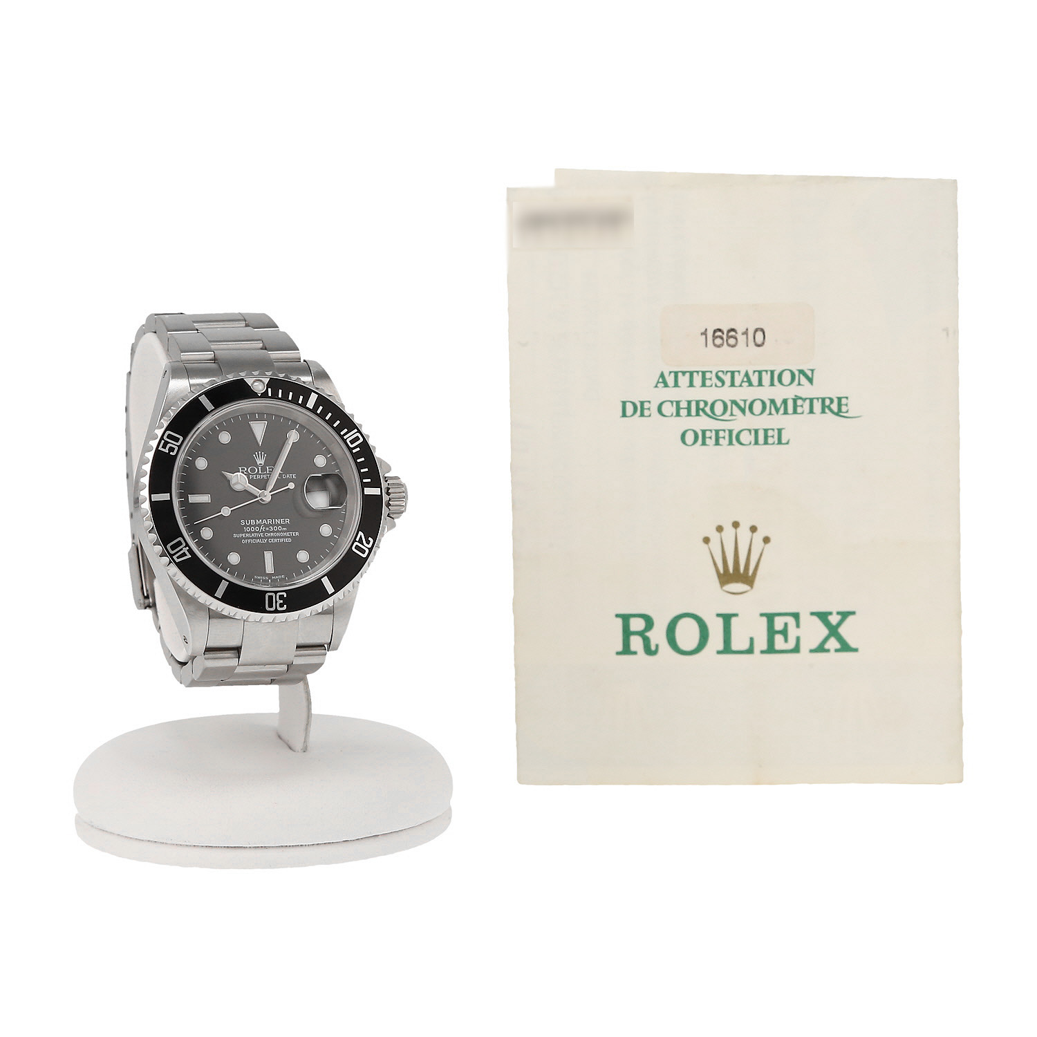 Rolex Submariner Date  in stainless steel Ref: Rolex - 16610  Circa 2000 - Detail D2