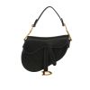 Bolso de mano Dior  Saddle mini  en cuero liso negro - 360 thumbnail