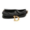 Bolso de mano Dior  Saddle mini  en cuero liso negro - Detail D1 thumbnail