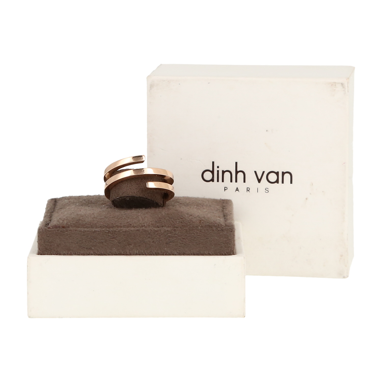 Anello Dinh Van Spirale modello grande in oro rosa - Detail D2