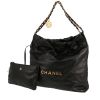 Sac cabas Chanel  22 en cuir matelassé noir - 00pp thumbnail