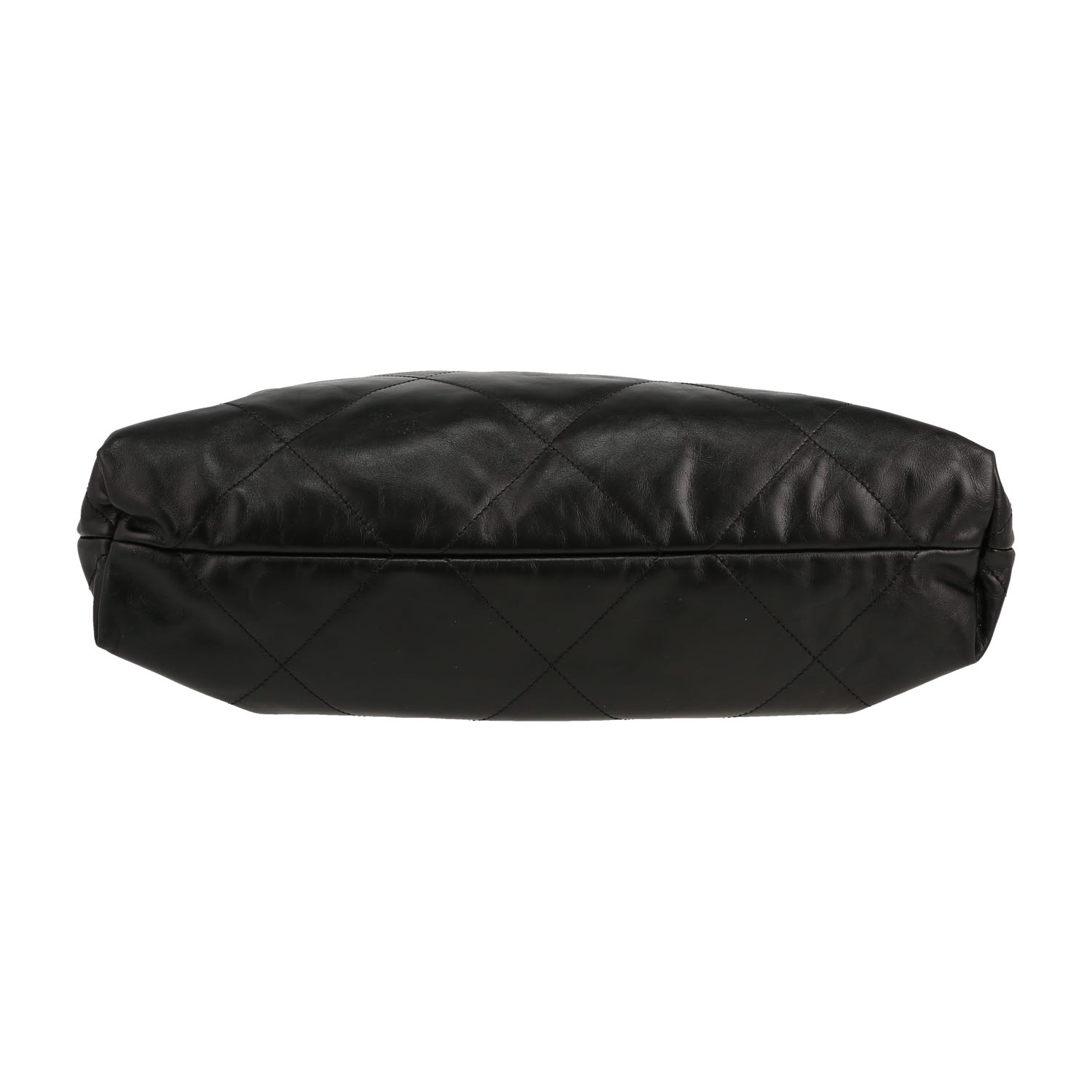 Chanel  22 shopping bag  in black quilted leather - Detail D1