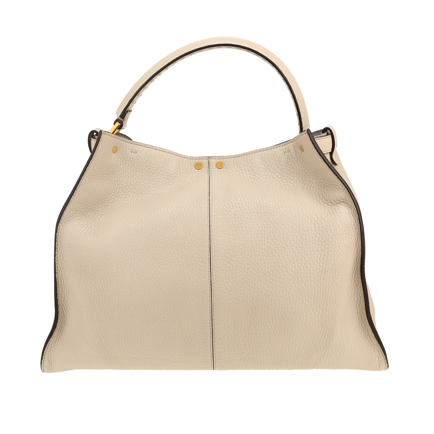 Bolso de mano Fendi  X-lite en cuero granulado beige - Detail D4