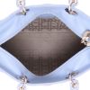 Dior  Lady Dior large model  handbag  in light blue leather cannage - Detail D3 thumbnail