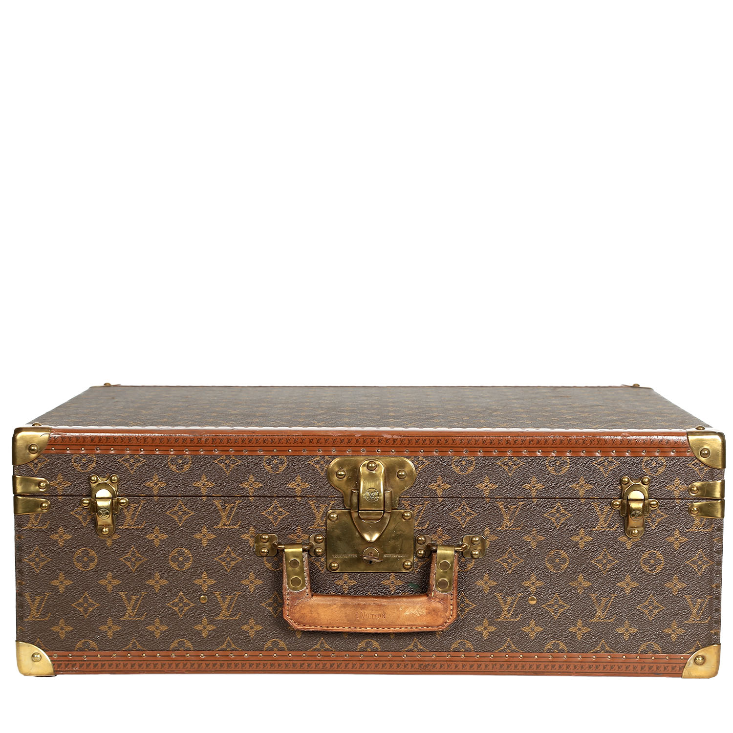 Valise Louis Vuitton  Bisten 60 en toile monogram marron et lozine - Detail D1