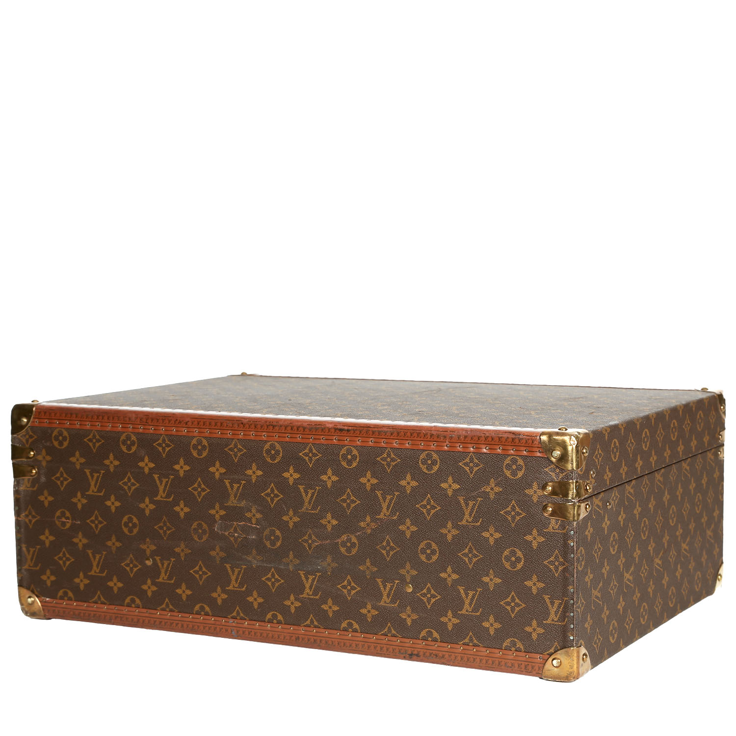 Maleta Louis Vuitton  Bisten 60 en lona Monogram marrón y fibra vulcanizada - Detail D5