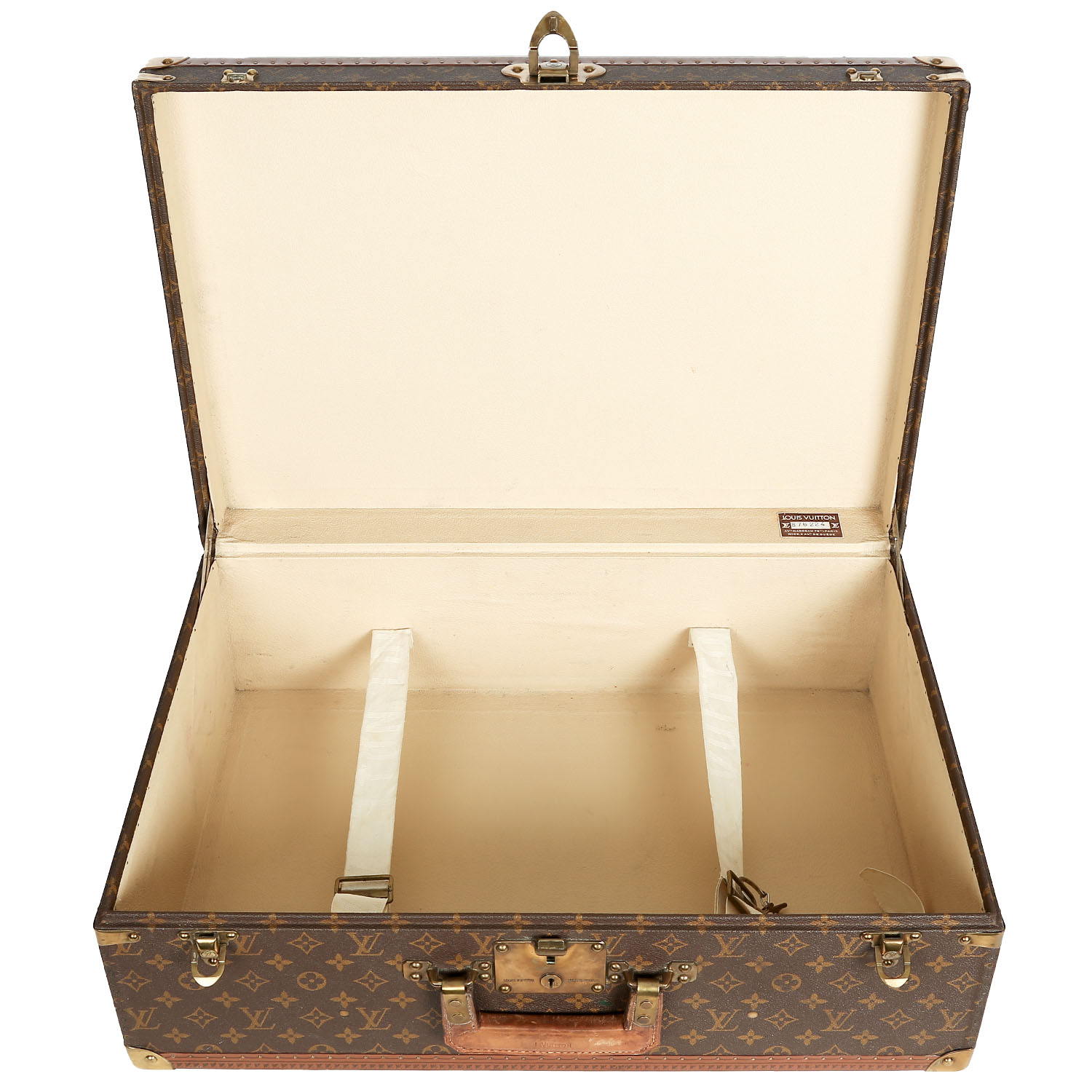 Maleta Louis Vuitton  Bisten 60 en lona Monogram marrón y fibra vulcanizada - Detail D8
