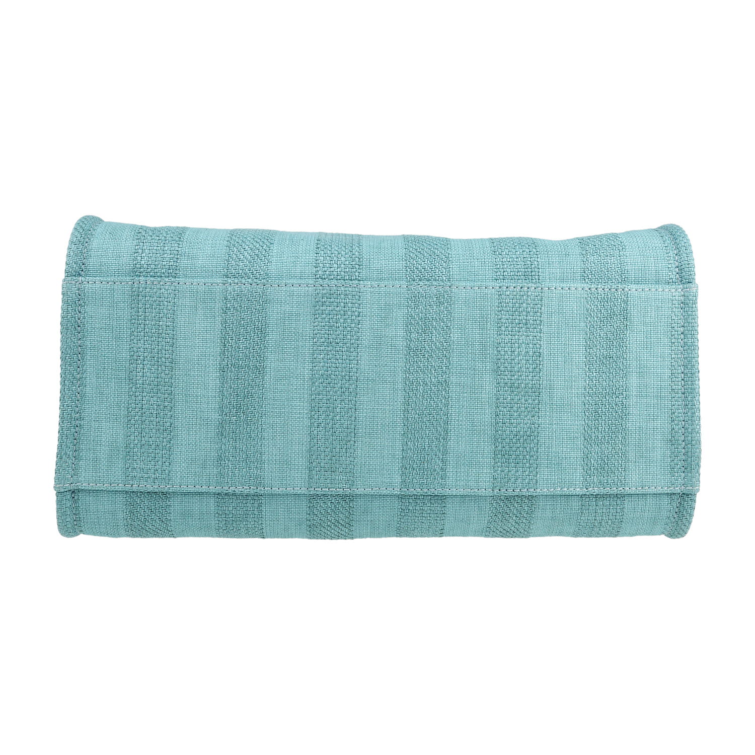 Sac cabas Chanel  Deauville en toile bleue et cuir bleu - Detail D1