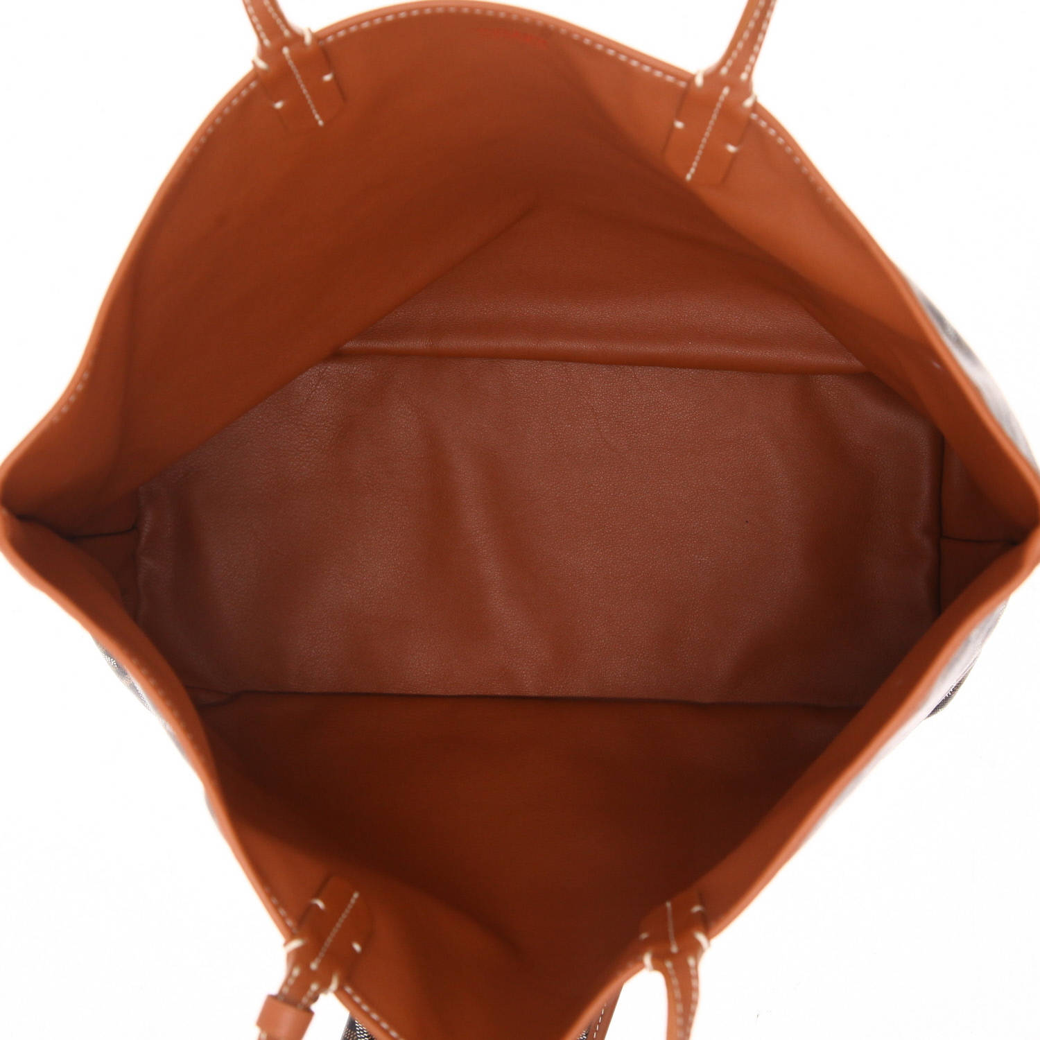 Shopping bag Goyard  Anjou in tela Goyardine nera e pelle marrone - Detail D3