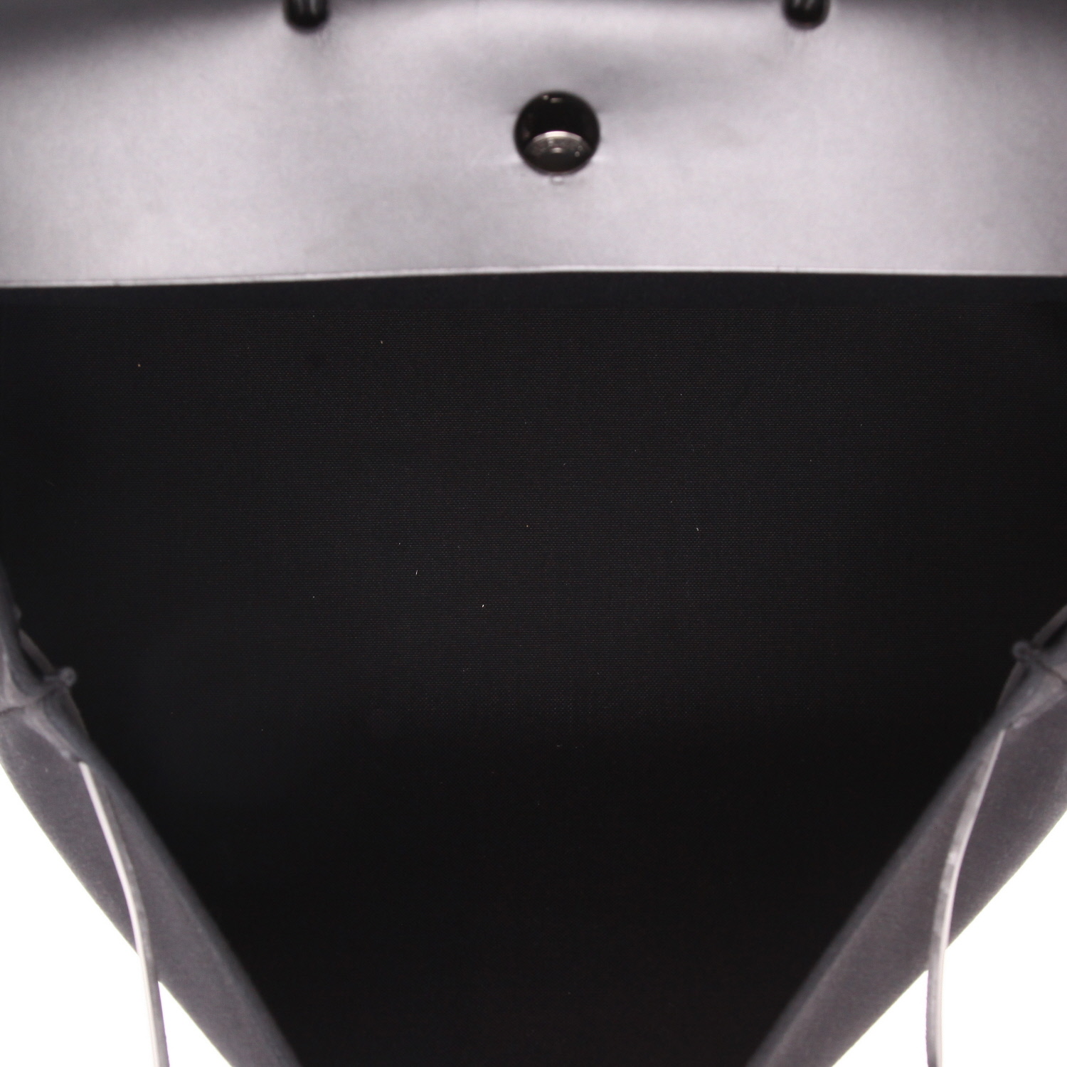 Bolso de fin de semana Hermès  Herbag en lona negra y cuero negro - Detail D3