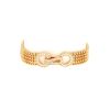 Cartier Agrafe small model bracelet in pink gold and diamonds - 360 thumbnail