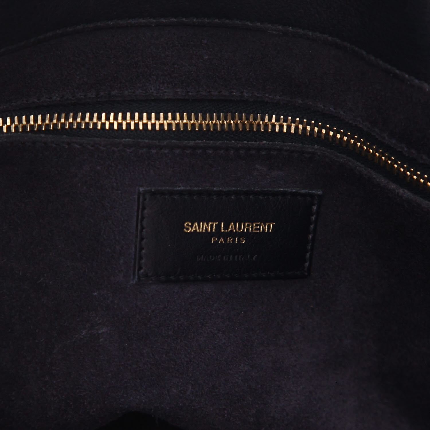 Saint Laurent  Sac de jour large model  handbag  in navy blue leather - Detail D2