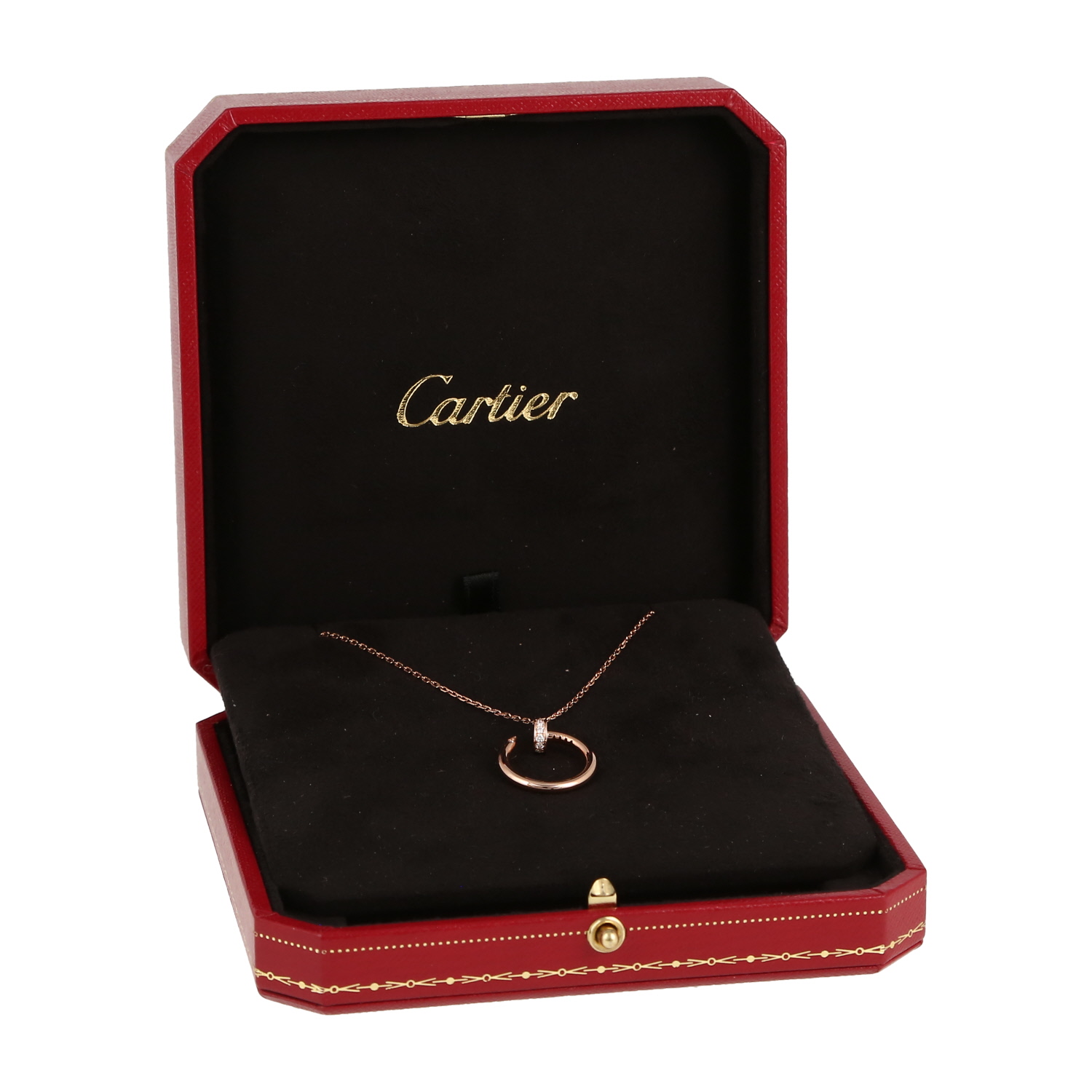 Collar Cartier Juste un clou de oro rosa y diamantes - Detail D2