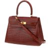 Borsa Hermès  Kelly 20 cm in coccodrillo niloticus marrone - 00pp thumbnail