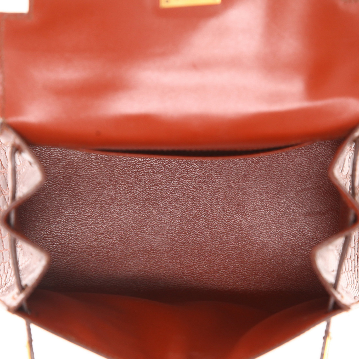 Hermès  Kelly 20 cm handbag  in brown niloticus crocodile - Detail D3