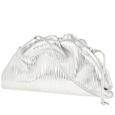 Sac/pochette Bottega Veneta   en cuir argenté