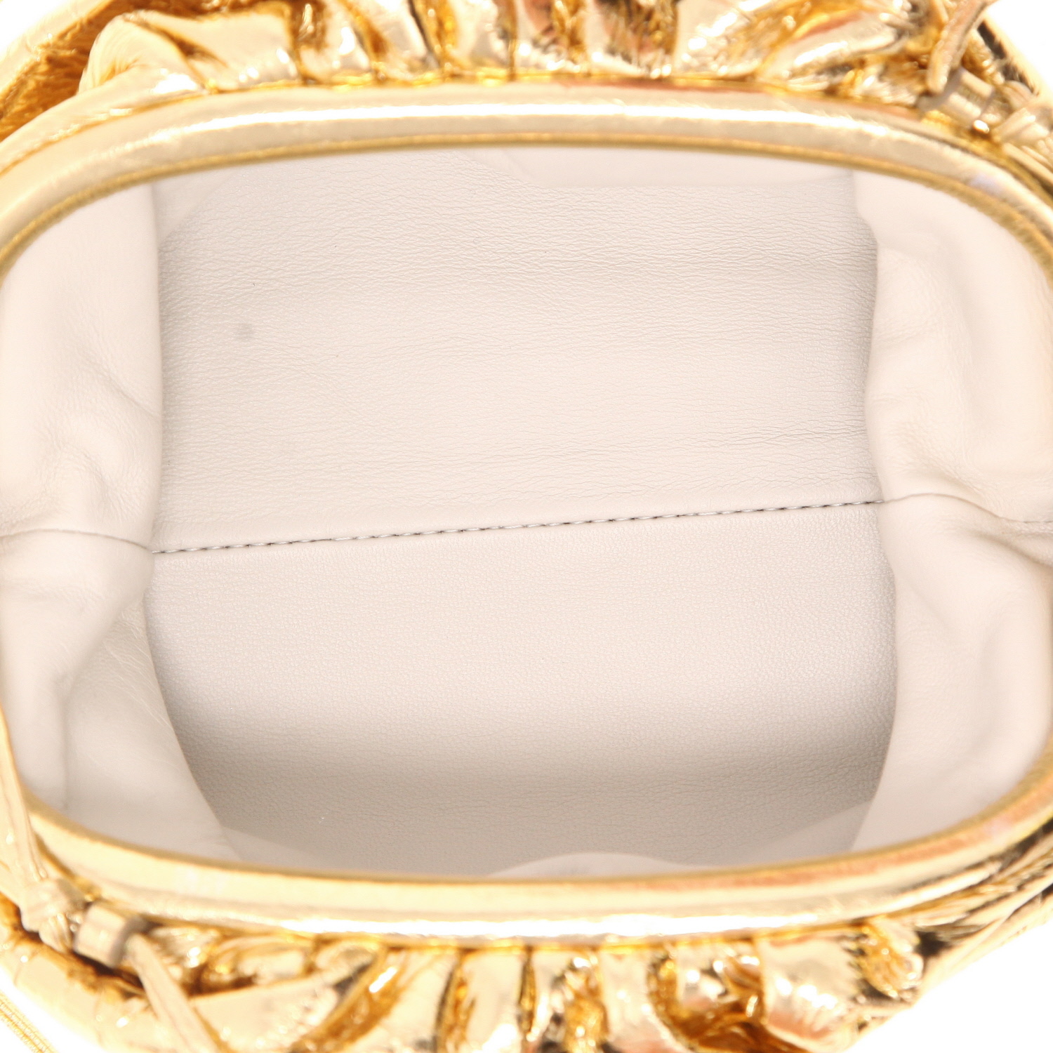Borsa/pochette Bottega Veneta  Pouch in pelle dorata - Detail D3