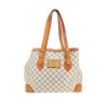 Louis Vuitton  Hampstead shopping bag  in azur damier canvas  and natural leather - 360 thumbnail